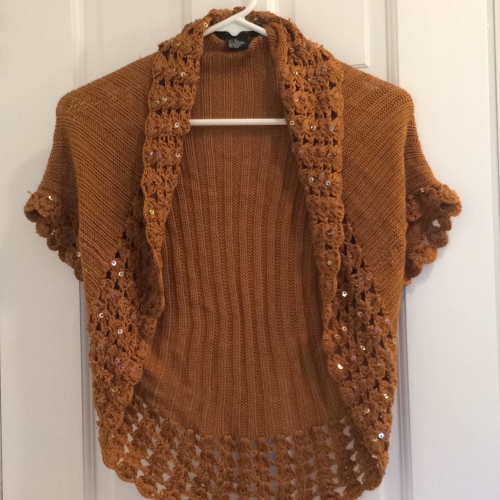 Silk shrug  with bead detailing